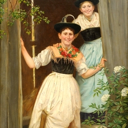 Jigsaw puzzle: Girls in the window