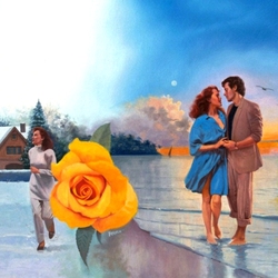 Jigsaw puzzle: Romantic walk by the shore