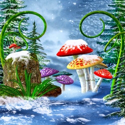 Jigsaw puzzle: Mushroom garden