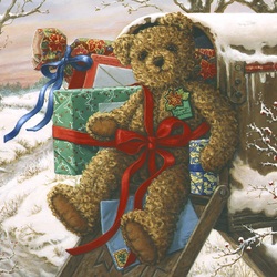 Jigsaw puzzle: Teddy bear as a gift