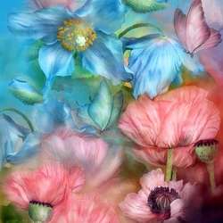 Jigsaw puzzle: Poppies and Butterfly