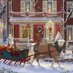 Jigsaw puzzle: Christmas sleigh