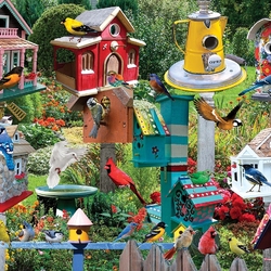 Jigsaw puzzle: Bird houses