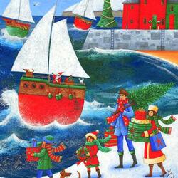 Jigsaw puzzle: Christmas by the sea