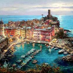 Jigsaw puzzle: Moonlight in Vernazza