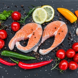 Jigsaw puzzle: Fish and vegetables