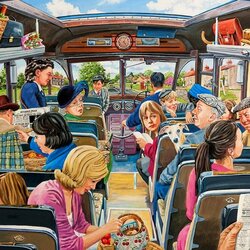Jigsaw puzzle: In the bus
