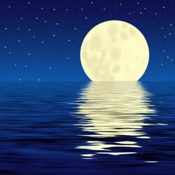 Jigsaw puzzle: Moon and sea
