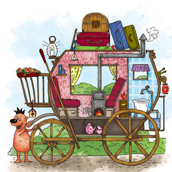 Jigsaw puzzle: House on wheels