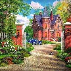 Jigsaw puzzle: House in a quiet corner