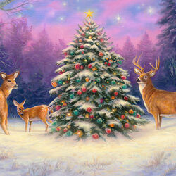 Jigsaw puzzle: Christmas tree in the forest