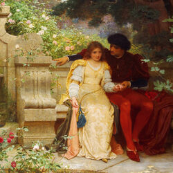 Jigsaw puzzle: Lovers in the garden