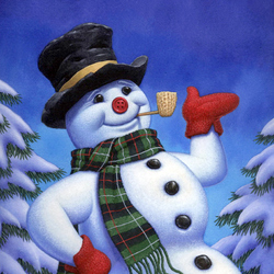 Jigsaw puzzle: Funny snowman