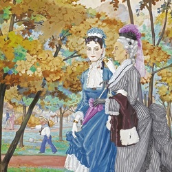 Jigsaw puzzle: Two ladies in the park