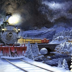 Jigsaw puzzle: New Year's train