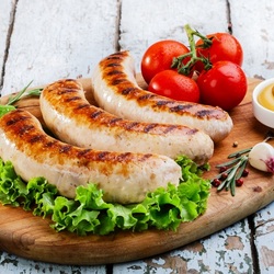 Jigsaw puzzle: Sausage and vegetables