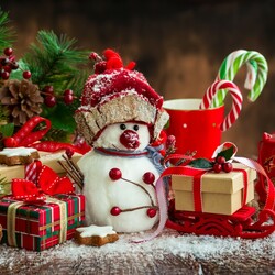 Jigsaw puzzle: Cheerful snowman