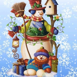 Jigsaw puzzle: Snowmen