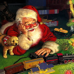 Jigsaw puzzle: Santa toys