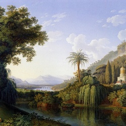 Jigsaw puzzle: Landscape with motives of the English Garden in Caserta