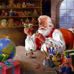Jigsaw puzzle: Santa Claus workshop