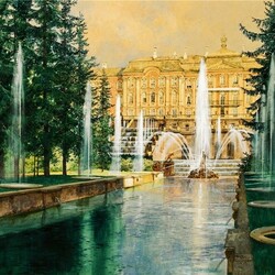Jigsaw puzzle: Peterhof in the past