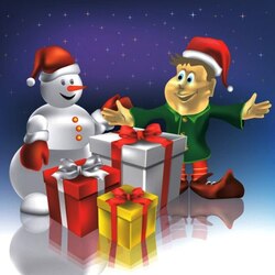 Jigsaw puzzle: Snowman with gifts