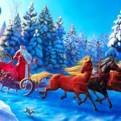 Jigsaw puzzle: Santa Claus rushes to us
