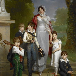 Jigsaw puzzle: Duchess de Montebello with children