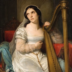 Jigsaw puzzle: Girl with harp