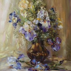 Jigsaw puzzle: Bouquets of irises