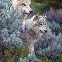 Jigsaw puzzle: Two wolves