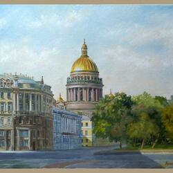 Jigsaw puzzle: View of St. Isaac's Cathedral from Palace Square