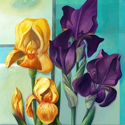 Jigsaw puzzle: Blue irises