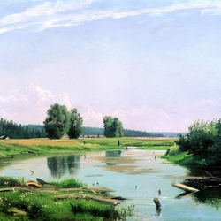 Jigsaw puzzle: Landscape with a lake