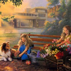 Jigsaw puzzle: Young flower girls