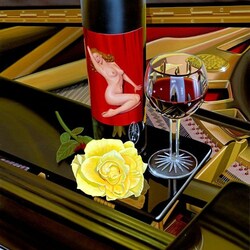 Jigsaw puzzle: Wine and music