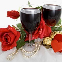 Jigsaw puzzle: Roses and wine