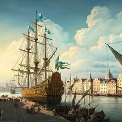 Jigsaw puzzle: Ships in port