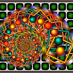 Jigsaw puzzle: Spiral fractal