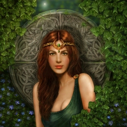 Jigsaw puzzle:  Portrait of a Celtic Maiden