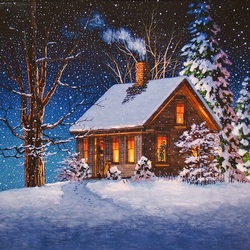 Jigsaw puzzle: House in winter