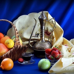 Jigsaw puzzle: Fruit and coffee