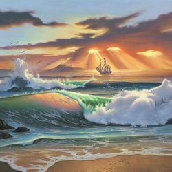 Jigsaw puzzle: Sailing into the sunset