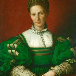 Jigsaw puzzle: Portrait of a lady in green