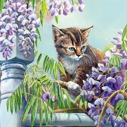 Jigsaw puzzle: Wisteria blooms