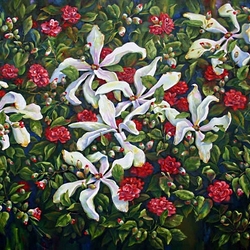 Jigsaw puzzle: Flowering bush