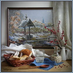 Jigsaw puzzle: Still life with embroidery