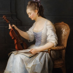 Jigsaw puzzle: Girl with violin