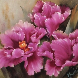 Jigsaw puzzle: Pink tulips